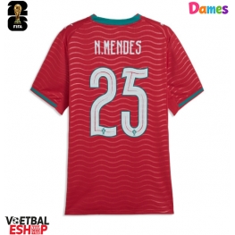 Portugal Nuno Mendes #25 Thuis tenue Dames WK 2026 Korte Mouw